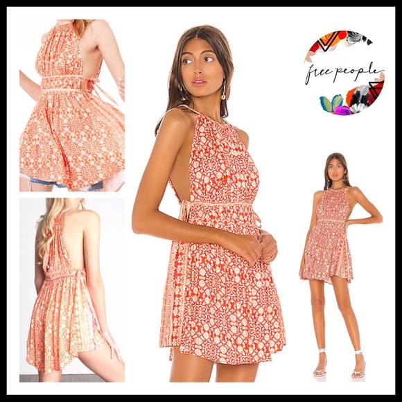 FREE PEOPLE BOHO PRINT FLOWY TUNIC MINI DRESS A2C - Picture 3 of 16